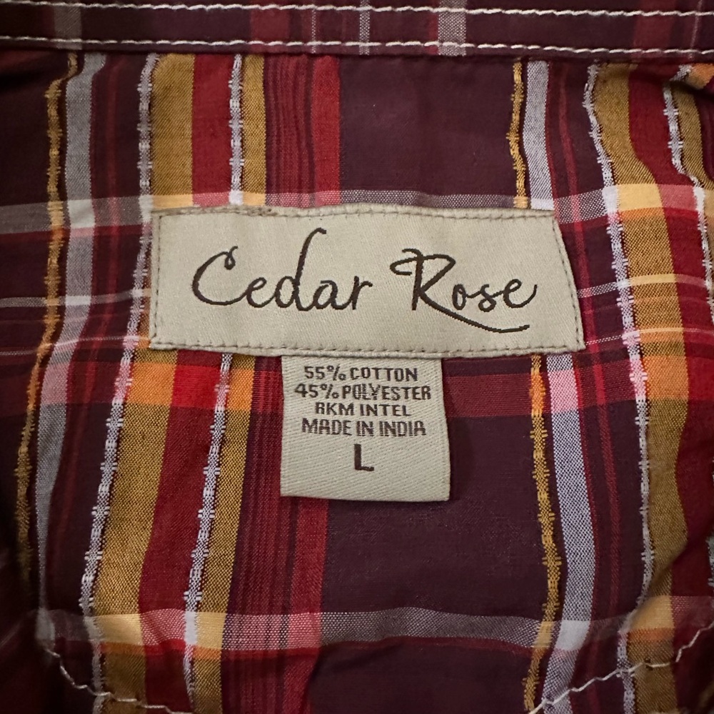 🔥 CEDAR ROSE Western Rodeo Pearl Snap Button Shirt - Picture 6 of 6